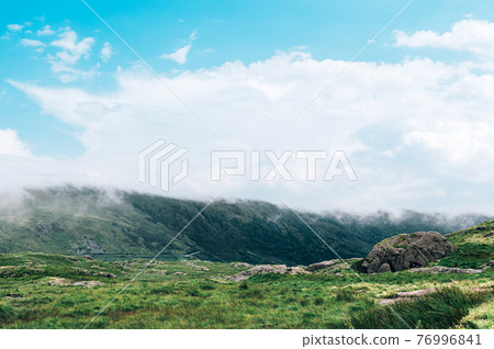 Beautiful landscape panorama of Snowdonia National Park in North Wales, UK 76996841