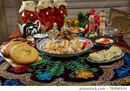 food set  Central Asian cuisine 76996934