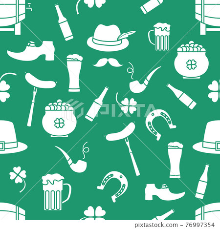 Vector Pattern St. Patrick's Day Ireland Irish Vector Pattern St. Patrick's Day Ireland Irish 76997354