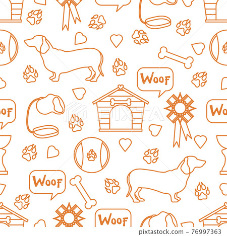 Vector Pattern Pet Shelter Animal Dog Exhibition Vector Pattern Pet Shelter Animal Dog Exhibition 76997363
