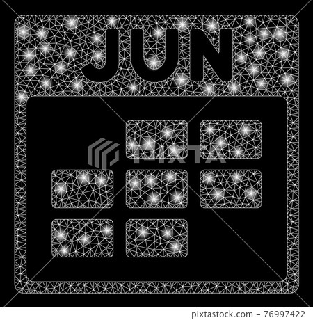 Flare Mesh 2D June Calendar Grid with Flash Spots Flare Mesh 2D June Calendar Grid with Flash Spots 76997422