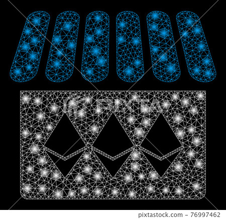 Flare Mesh Wire Frame Jewelry Shop with Flare Spots Flare Mesh Wire Frame Jewelry Shop with Flare Spots 76997462