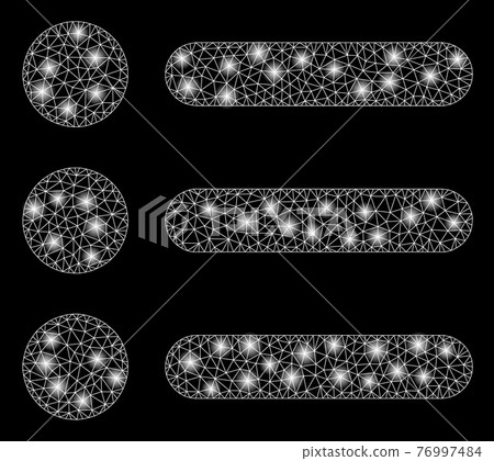 Glowing Mesh 2D Items with Flash Spots - Stock Illustration [76997484 ...