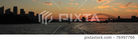 Sunset view of Sydney. Sunset view of Sydney. 76997766