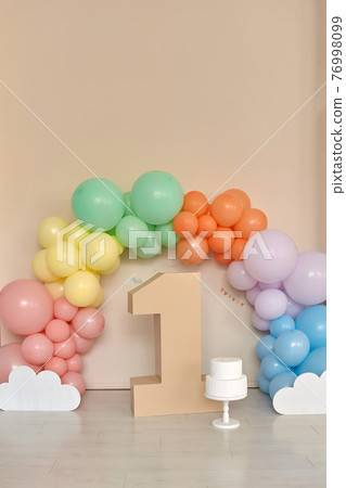 first birthday decorations baloons digit one interior 76998099