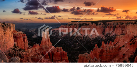 Aerial panoramic view of the beautiful American Canyon Landscape. 76999043