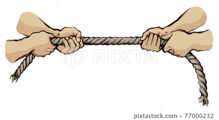 Tug of war. Vector drawing Tug of war. Vector drawing 77000232