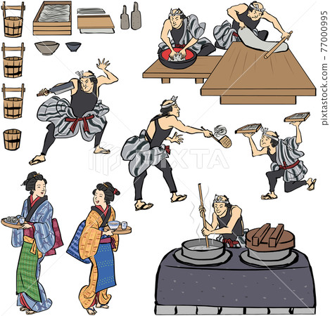 日式形象烹飪人設置（蕎麥麵） 77000995