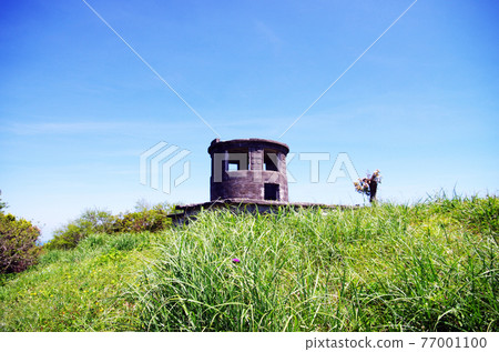 Former Japanese military surveillance sentry remaining on the summit of Takayama Former Japanese military surveillance sentry remaining on the summit of Takayama 77001100