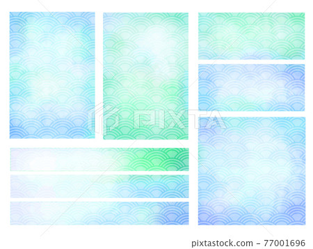 Japanese paper style frame set - Stock Illustration [77001696] - PIXTA