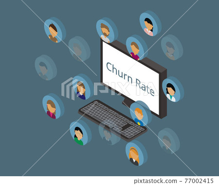 churn rate which is the rate at which customers terminate or cancel to pay for the service vector 77002415