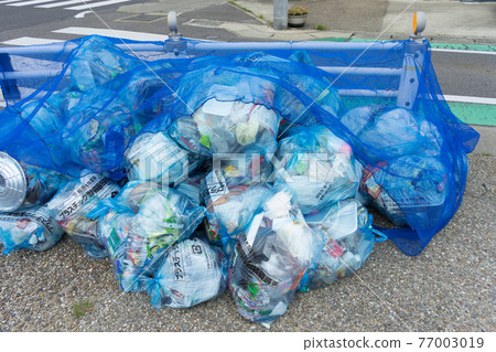 Garbage collection point on the street 77003019