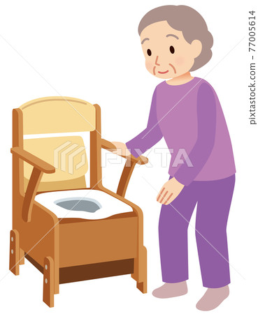 Elderly care using portable toilets 77005614