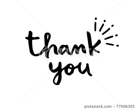 Cute characters Thank you / Handwritten character illustration material Cute characters Thank you / Handwritten character illustration material 77006305