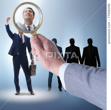 Recruitment and employment concept with selected employee 77006996