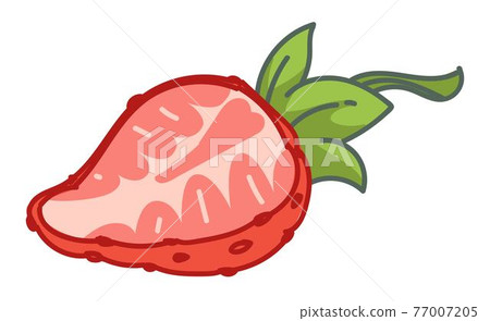 Strawberry ripe berry cut in half, organic food Strawberry ripe berry cut in half, organic food 77007205