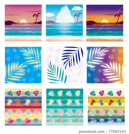 Summer, tropical, July-August landscape &... - Stock Illustration ...