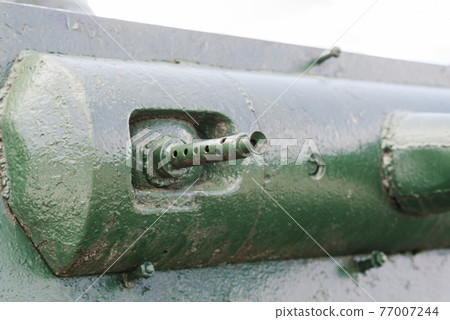 Abandoned war german tanks in museum. Urbex exploration in german countryside. 77007244