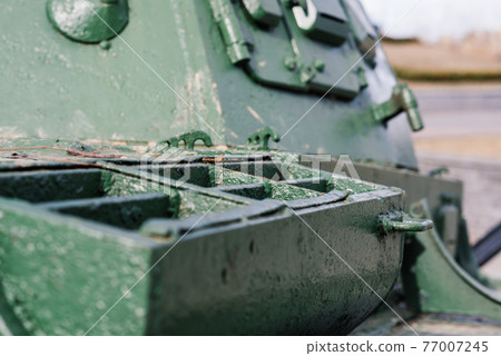 Abandoned war german tanks in museum. Urbex exploration in german countryside. Abandoned war german tanks in museum. Urbex exploration in german countryside. 77007245