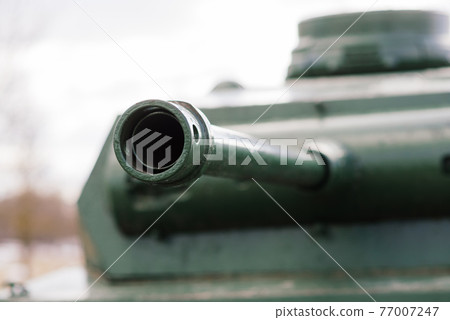 Abandoned war german tanks in museum. Urbex exploration in german countryside. 77007247