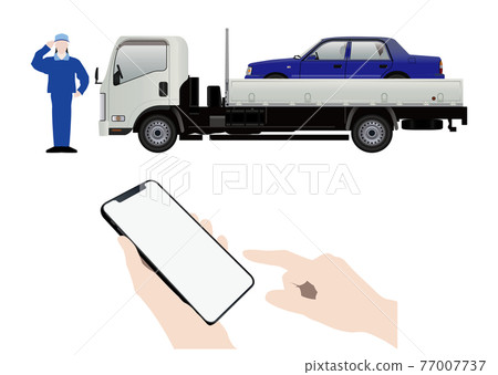 Smartphone and tow truck Smartphone and tow truck 77007737