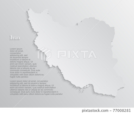 Creative map Iran made shadow, country template Creative map Iran made shadow, country template 77008281