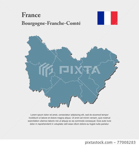 Map region country France, Burgundy Free County 77008283