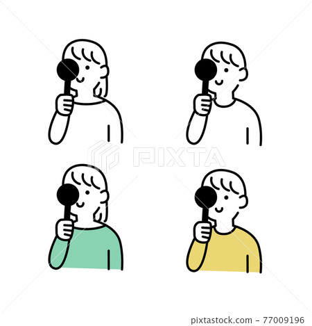 Illustration material for people who have a vision test 77009196