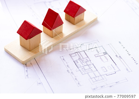 Residential floor plan and stacking house 77009597