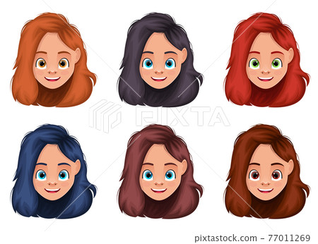 Little girl face vector design illustration isolated on white background Little girl face vector design illustration isolated on white background 77011269
