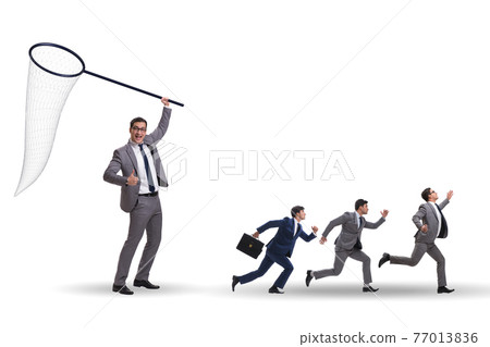 Headhunding and retention concept with businessman 77013836