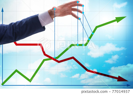 Concept of supporting economic growth in economy 77014937