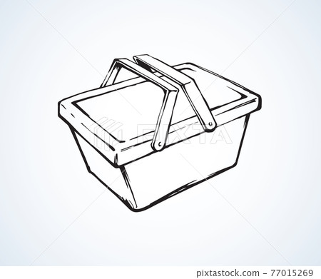 Shop basket. Vector drawing 77015269
