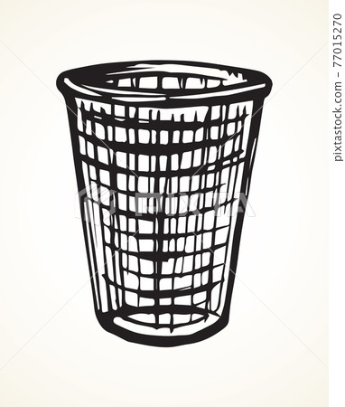 Trashcan for paper. Vector drawing Trashcan for paper. Vector drawing 77015270