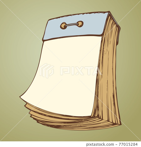 Tear-off calendar. Vector drawing 77015284
