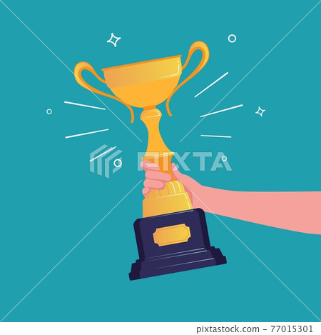 Goblet or cup concept. Golden award winning prize. Vector Goblet or cup concept. Golden award winning prize. Vector 77015301