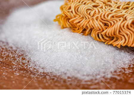 instant noodles on seasonings monosodium glutamate, Noodle thai junk food or fast food diet unhealthy eat msg concept 77015374