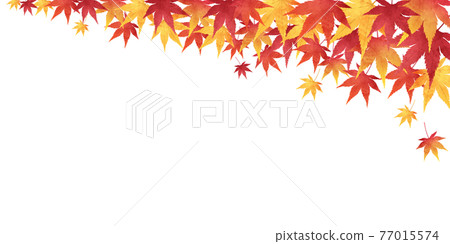 Watercolor style vector illustration frame background of autumn leaves Watercolor style vector illustration frame background of autumn leaves 77015574