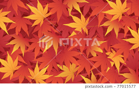 Vector illustration background (carpet) with autumn leaves piled up 77015577