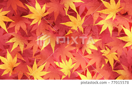 Watercolor-style vector illustration background (carpet) with autumn leaves piled up 77015578
