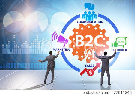 Business to customer concept with business people 77015846