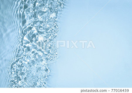 green transparent clear water surface texture summer background 77016439