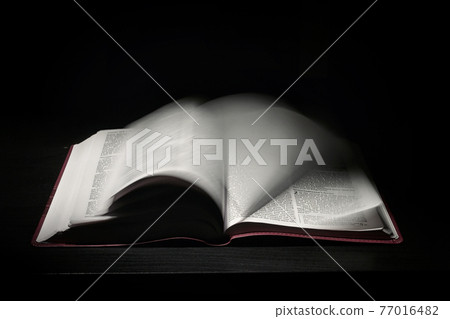 An Open Holy Bible Moving Pages An Open Holy Bible Moving Pages 77016482