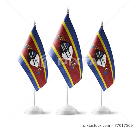 Small national flags of the Swaziland on a white background Small national flags of the Swaziland on a white background 77017569