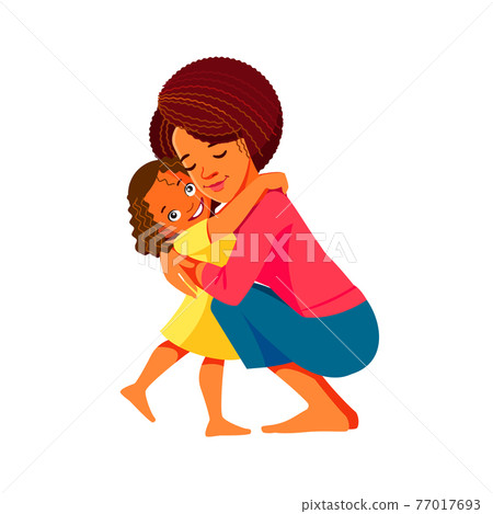 Mother and child. Beautiful african american... - Stock Illustration ...