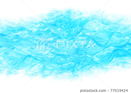 Water wave blue watercolor vector background 77019424