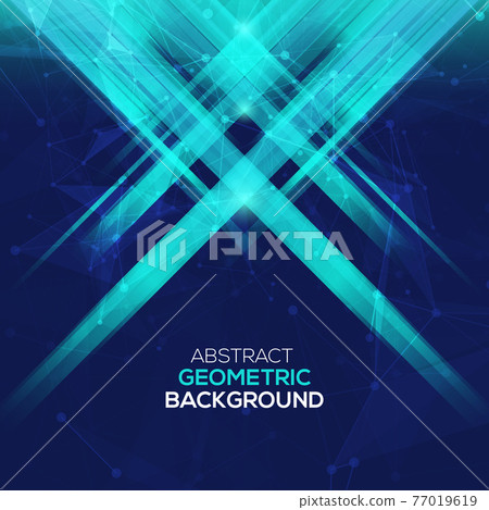 Abstract geometric bacground with rays. Abstract geometric bacground with rays. 77019619