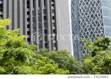 新宿高層建築高層 照片素材 圖片 圖庫