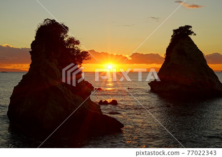 夕陽下的鈴目島（南房總市） 77022343