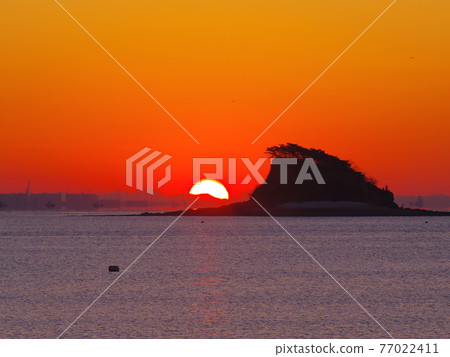 Incheon Metropolitan City. Yeongjong Island. Geojampo. Shark Tail Island. Sunrise Incheon Metropolitan City. Yeongjong Island. Geojampo. Shark Tail Island. Sunrise 77022411